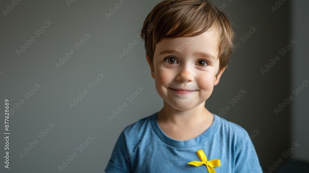 The boy with yellow ribbon The boy with yellow ribbon