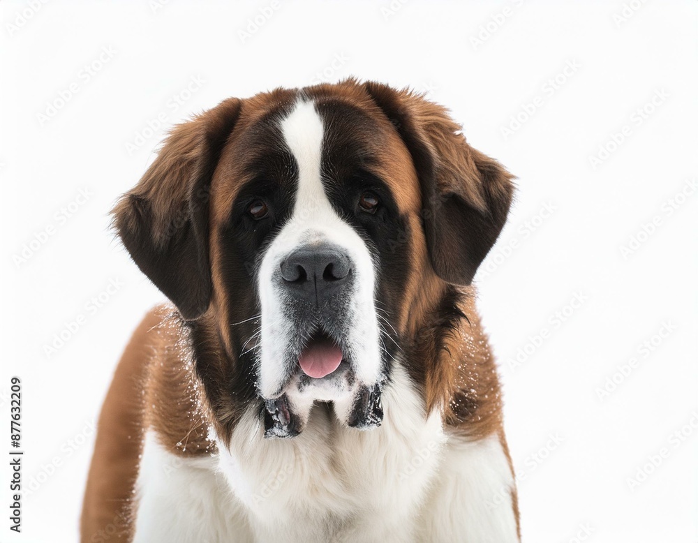 Saint Bernard standing on a white background Saint Bernard standing on a white background
