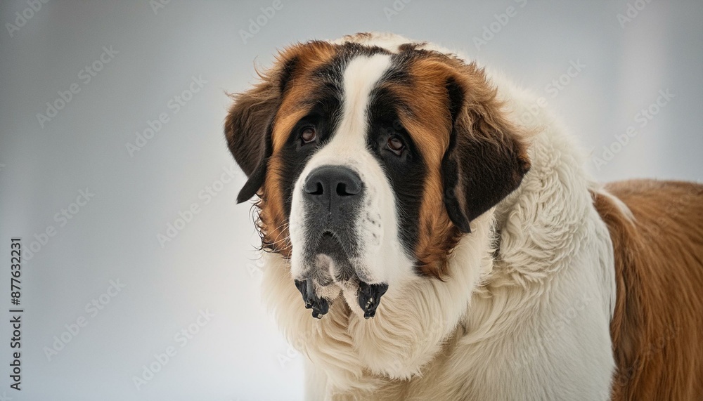 Saint Bernard standing on a white background Saint Bernard standing on a white background
