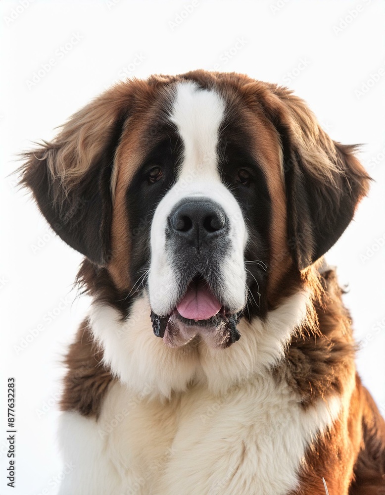 Saint Bernard standing on a white background Saint Bernard standing on a white background