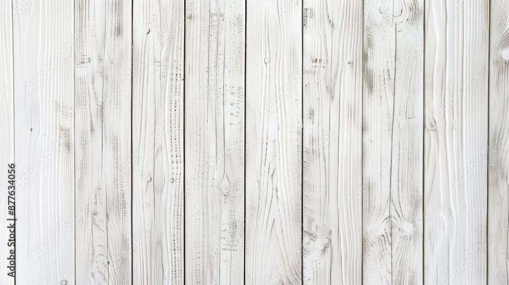 White Wood Surface with Light Patterns for Design Background