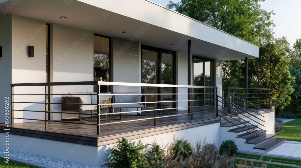 contemporary suburban home with a modern twist on the traditional front ...