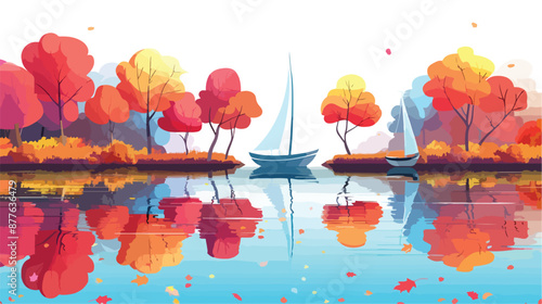 An early morning light reflecting off the water with