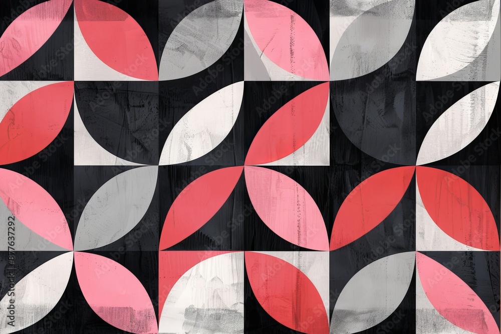 Elegant geometric design with grey, black, and pink patterns for a sophisticated look Elegant geometric design with grey, black, and pink patterns for a sophisticated look
