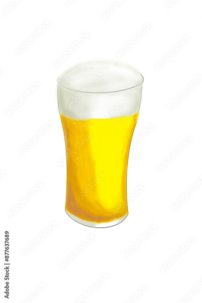 This is an illustration of cold beer poured into a glass. This is an illustration of cold beer poured into a glass.