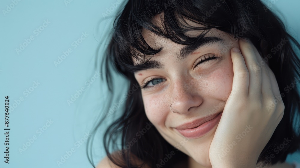 The closeup smiling woman The closeup smiling woman