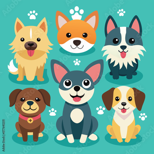 Cute Dogs Illustration