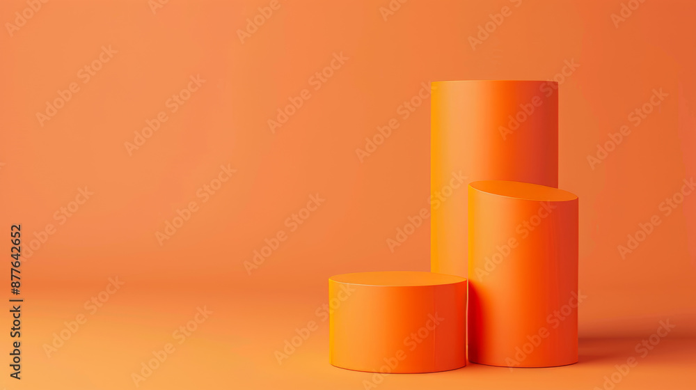 Orange cylinder and cube stand on a plain background.
Perfect for product presentation or abstract display.
Geometric design makes it a modern and stylish setting. Orange cylinder and cube stand on a plain background.
Perfect for product presentation or abstract display.
Geometric design makes it a modern and stylish setting.