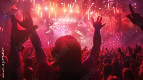 The vibrant concert crowd