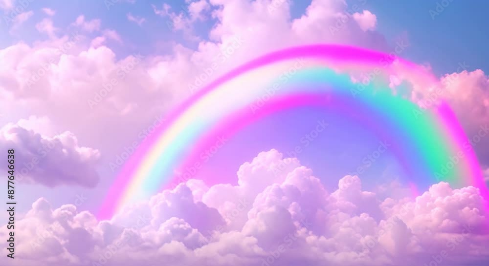 Pastel clouds with beautiful rainbow Holographic fantasy rainbow unicorn background with clouds Pastel color sky Magical landscape abstract fabulous pattern Cute candy fantasy in the sky 4k animation Pastel clouds with beautiful rainbow Holographic fantasy rainbow unicorn background with clouds Pastel color sky Magical landscape abstract fabulous pattern Cute candy fantasy in the sky 4k animation
