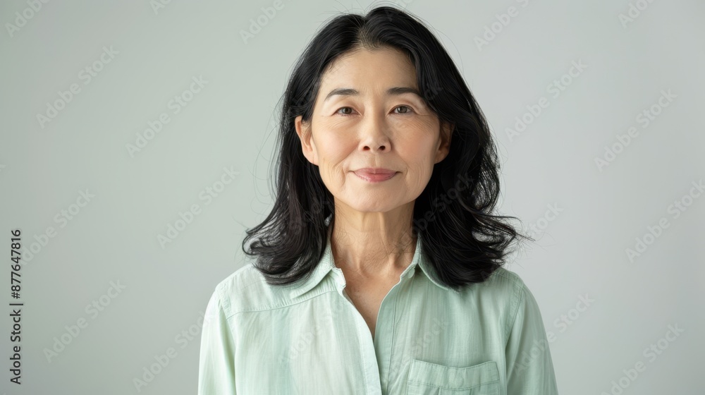 The serene middle-aged woman The serene middle-aged woman