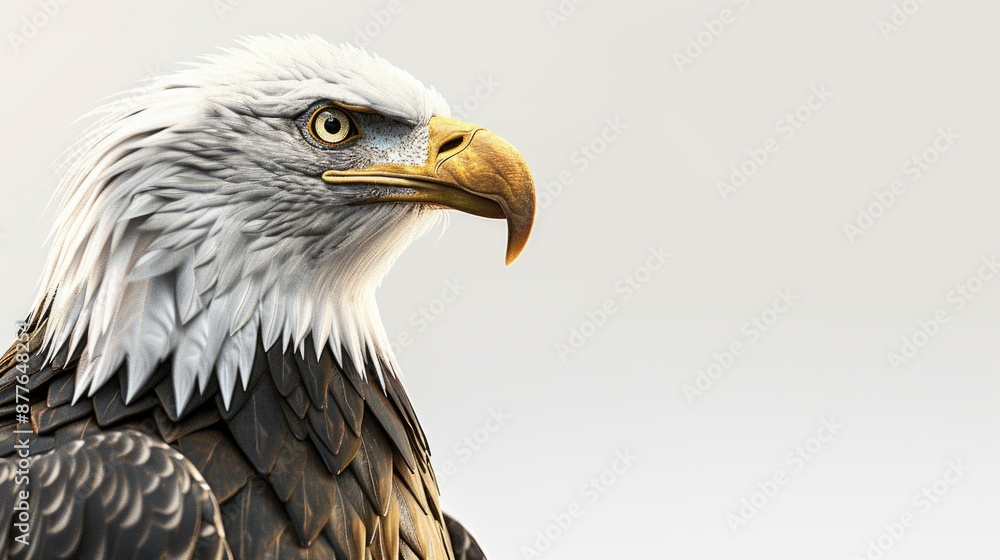 Fototapeta premium A close-up image of a bird of prey's face and beak