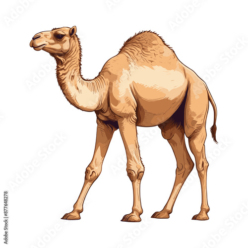 Dromedary Camel Illustration in Detailed Style