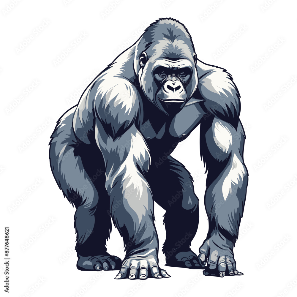 Fototapeta premium Hand Drawn Gorilla Vector Illustration