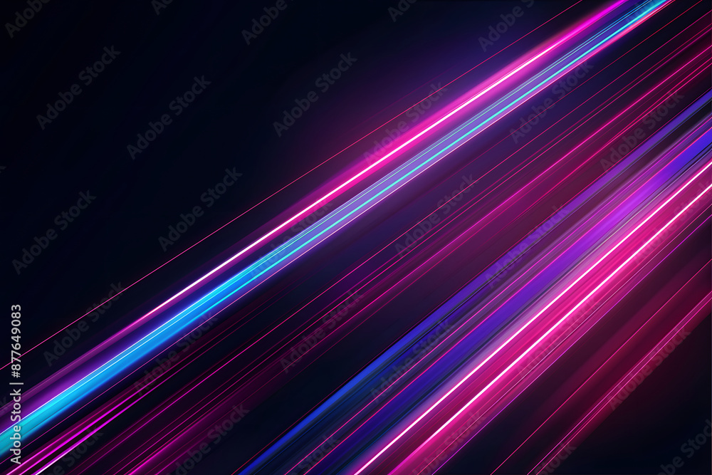 Colorful light lines. illustration of neon rays and lines on a black background. AI generated background image Colorful light lines. illustration of neon rays and lines on a black background. AI generated background image