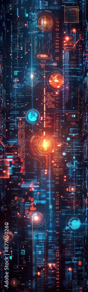 Futuristic city with glowing lights and futuristic shapes Futuristic city with glowing lights and futuristic shapes