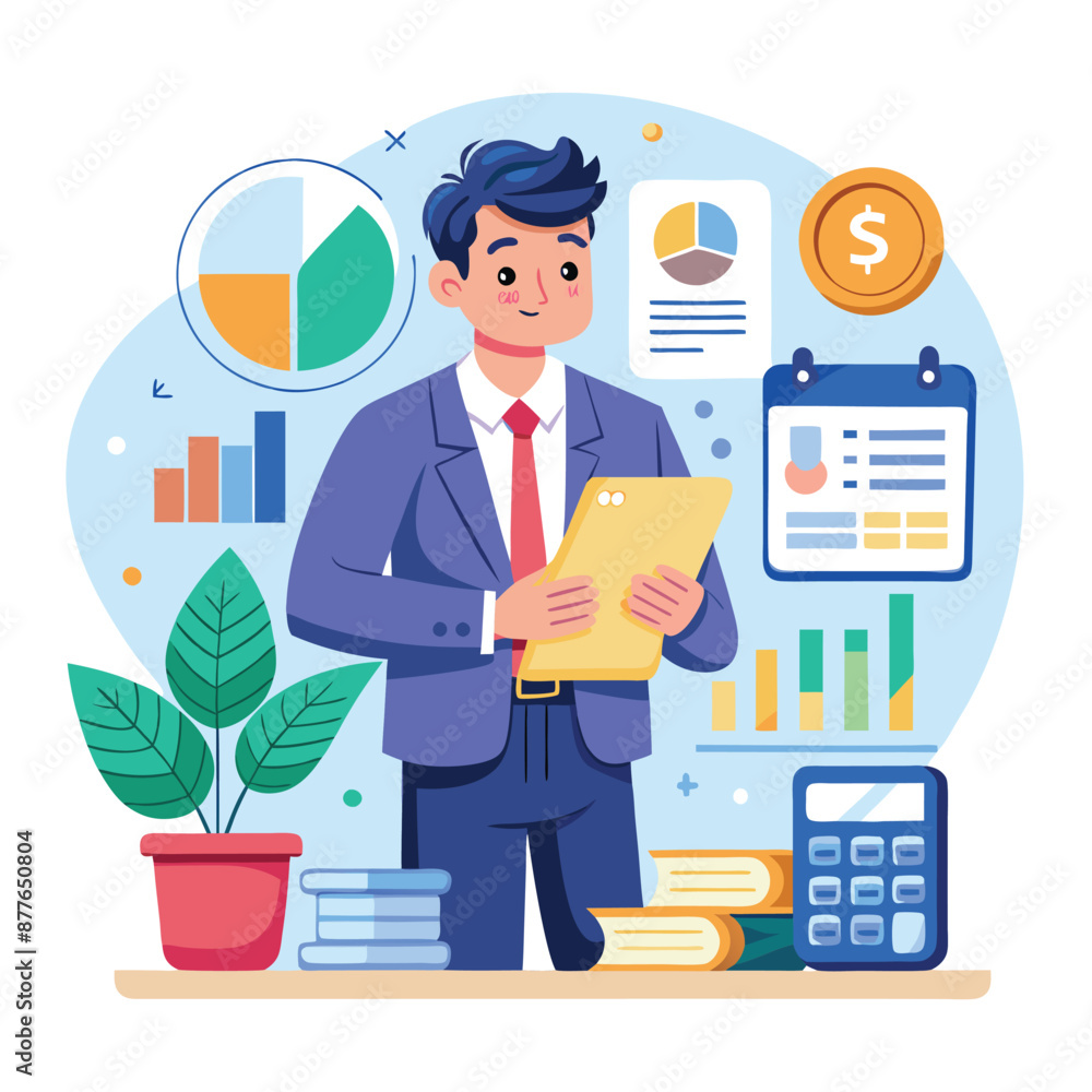 a-flat-illustration-of-an-accountant-analyzing-final-reports a-flat-illustration-of-an-accountant-analyzing-final-reports