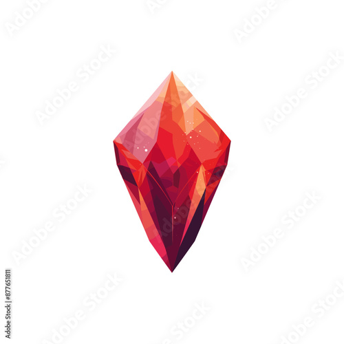 Gem stone icon flat vector design