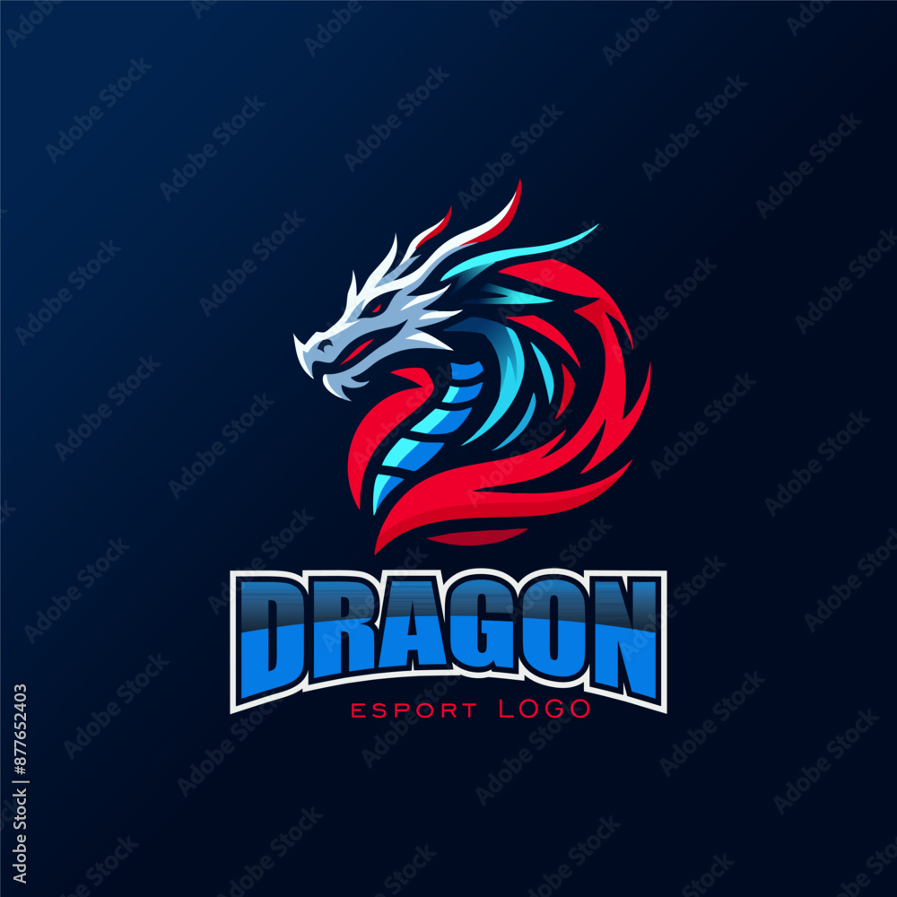 Dragon minimalist vector logo design for e-sport and other company Dragon minimalist vector logo design for e-sport and other company