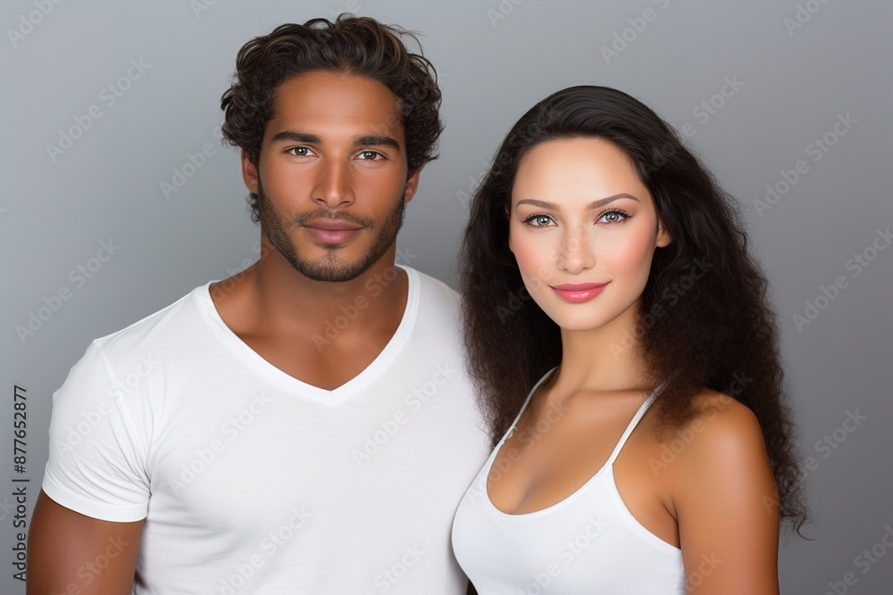 A man and a woman are posing for a picture