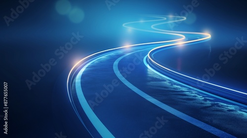 Technology roadmap abstract background, cover page, blue
