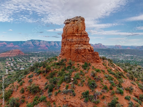 Butte rock structure in the town of Sedona, Arizona, United States. photo