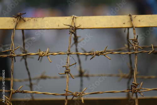 A fence seen in a street