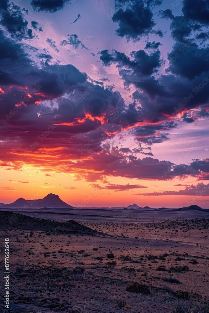 Obraz premium Horse standing in a desert landscape