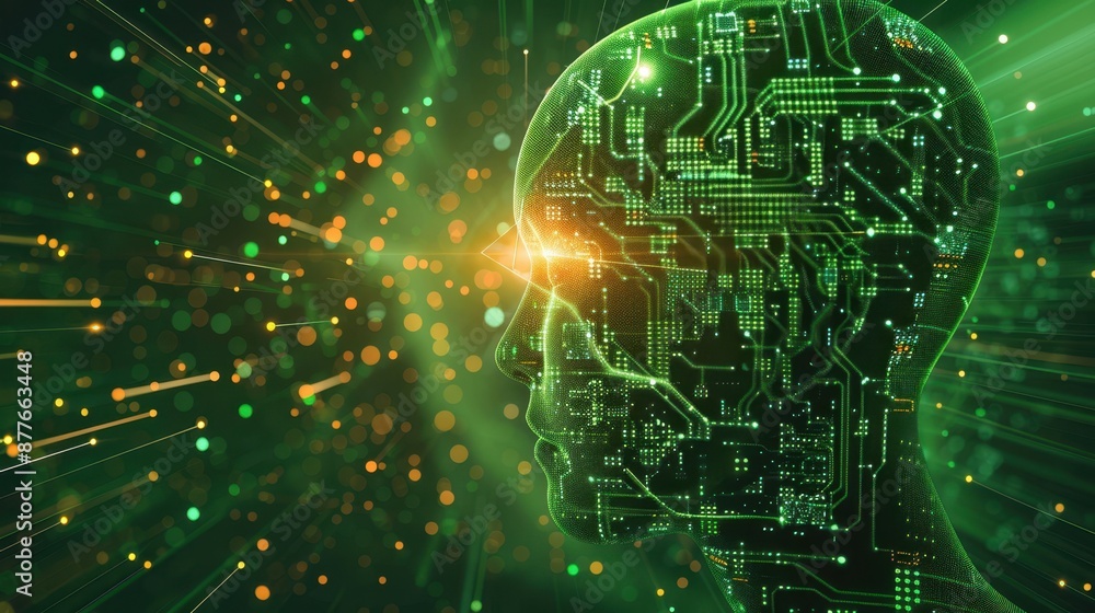 Obraz premium The Digital Human Profile