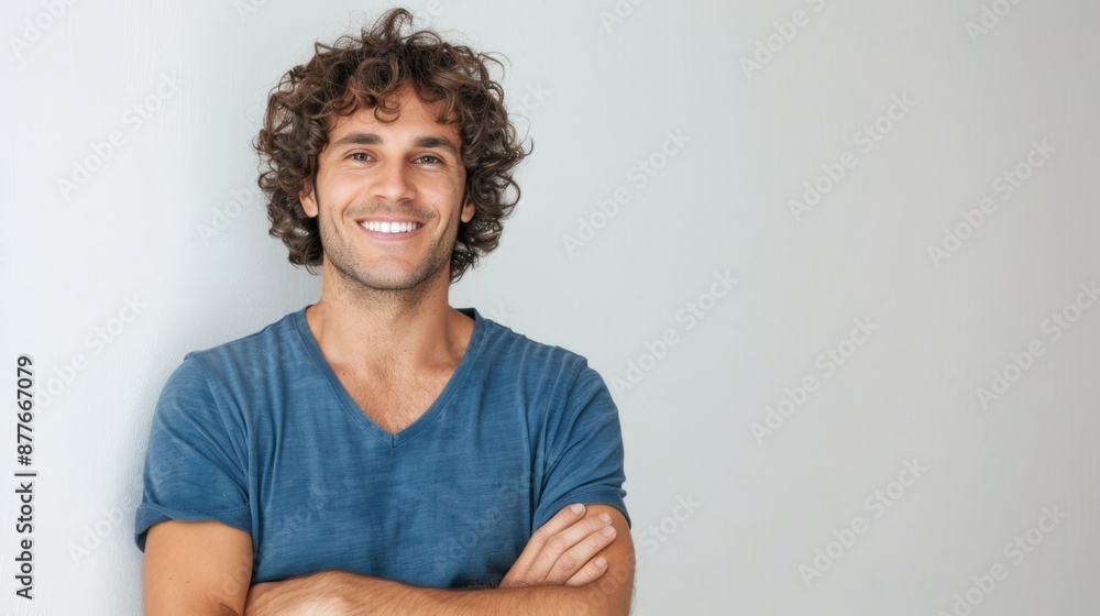 The smiling curly man The smiling curly man