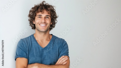 Wallpaper Mural The smiling curly man Torontodigital.ca