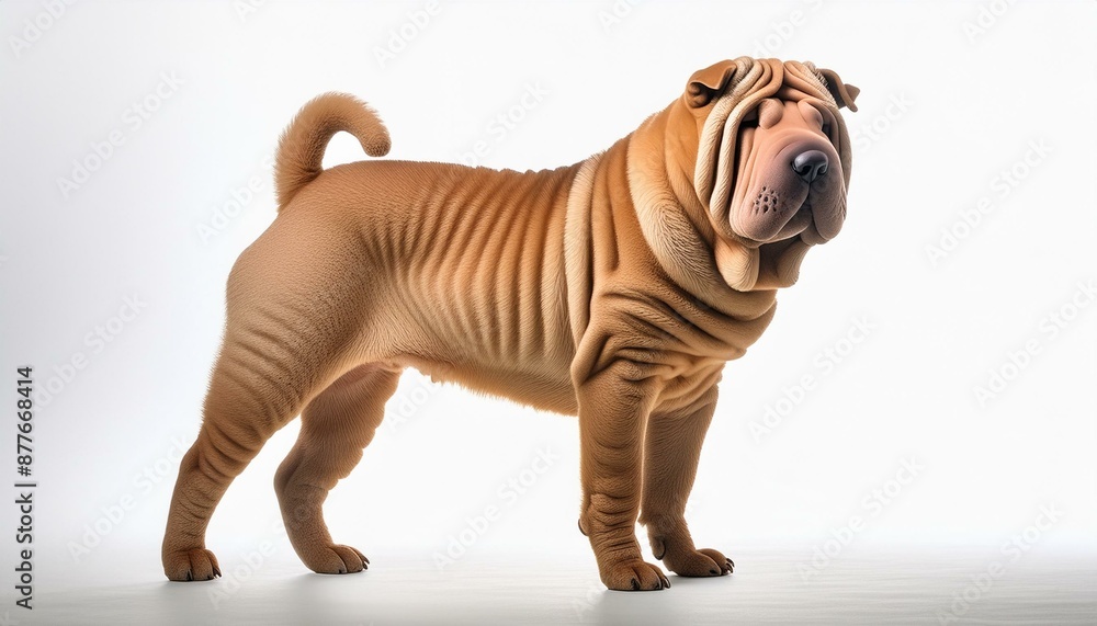 Shar Pei on a white background Shar Pei on a white background