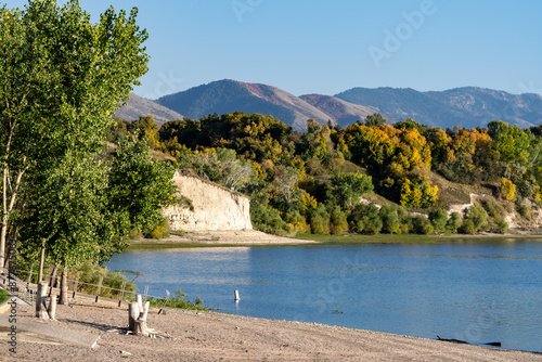 Beach in the mountains photo