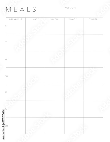 Meal Planning Printable Organizer