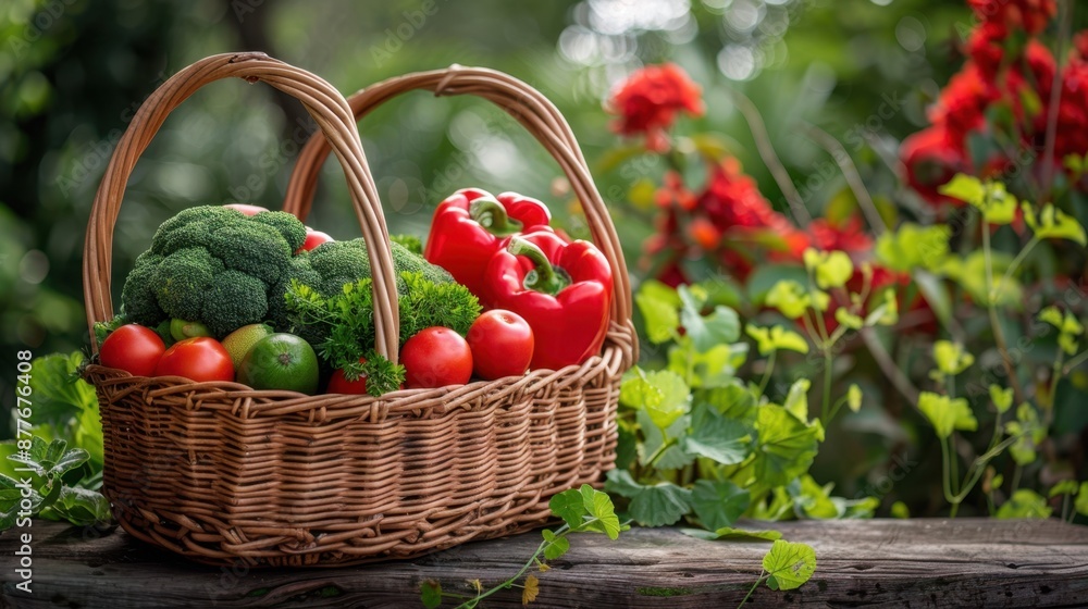 A Basket of Fresh Vegetables