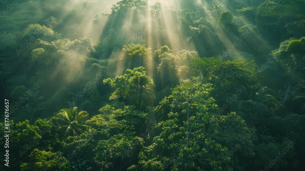 Obraz premium The Sunlit Jungle Canopy