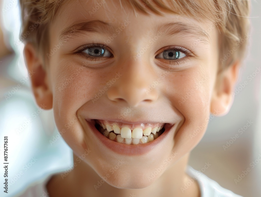 Portrait of a smiling boy with healthy teeth looking at the camera. Health concept. Healthy smile Portrait of a smiling boy with healthy teeth looking at the camera. Health concept. Healthy smile