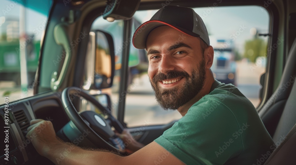 Obraz premium The Truck Driver's Smile