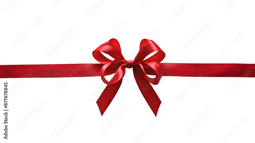 A red ribbon for Valentine's Day isolated on transparent background. A red ribbon for Valentine's Day isolated on transparent background.