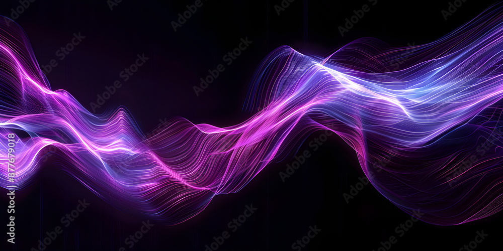 Obraz premium Dynamic Coloured Streak on Dark Background