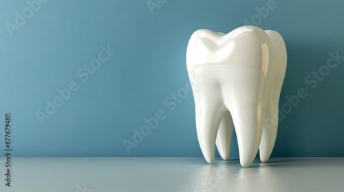 Snow white dental implant on solid background symbolizing concept of modern dentistry