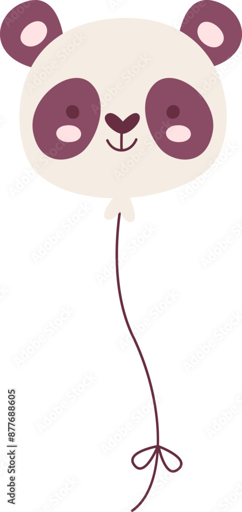 Obraz premium Cute Panda Face Balloon