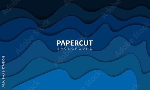 Abstract papercut colorful background. Abstract gradient background vector.