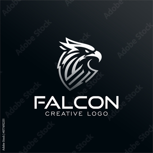 Falcon Emblem logo design vector, inspiration design, creative design for your company