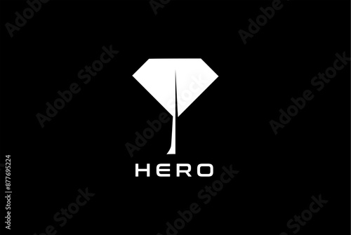 Diamond hero fashion and beauty logo design vector reality free image editable template 