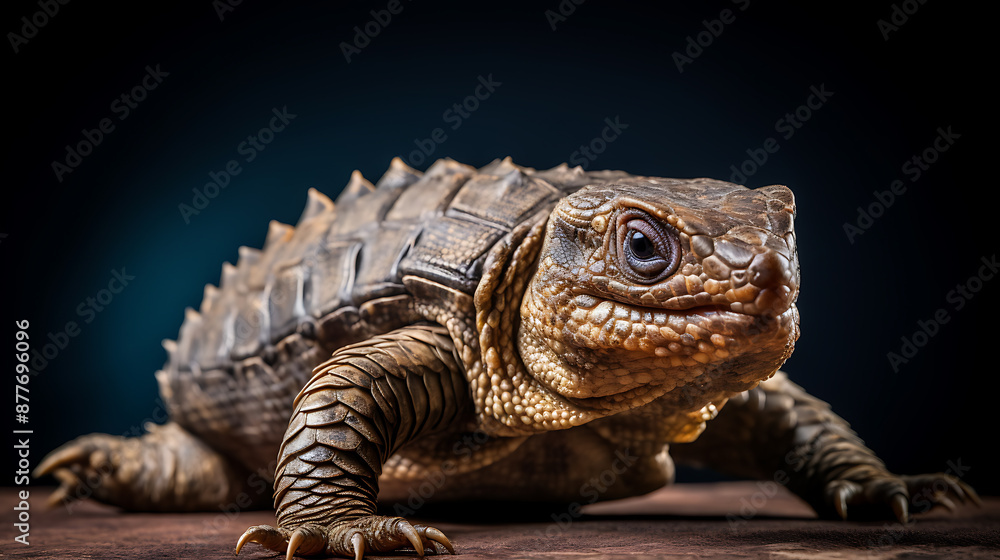 A brown and tan lizard with a dark blue background, a close-up shot of a reptile, showing its texture and detail, perfect for nature and wildlife documentaries.
A brown and tan lizard with a dark blue background, a close-up shot of a reptile, showing its texture and detail, perfect for nature and wildlife documentaries.
