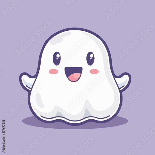Cute Cartoon Halloween Ghos...