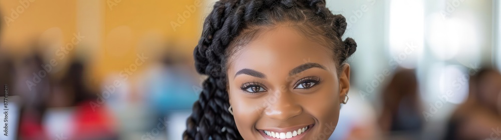 Fototapeta premium woman with a smile on her face