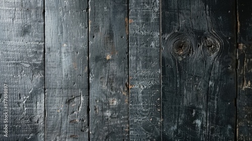 The image captures a charred black wooden wall with a distinct weathered texture, evoking themes of age, resilience, and the raw beauty of natural imperfections. photo