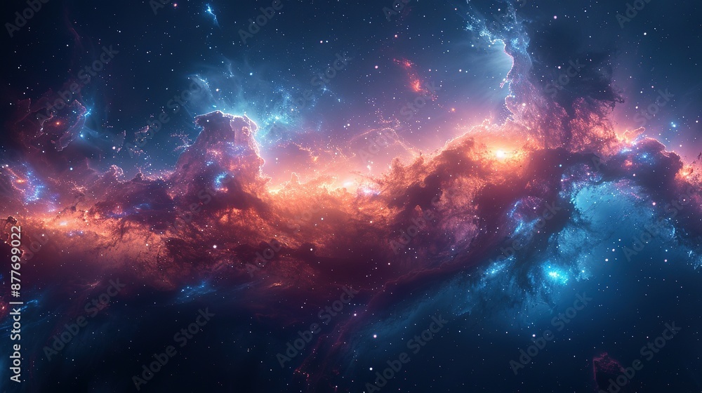 Fototapeta premium Celestial Sonata: Harmonies of the Night Sky